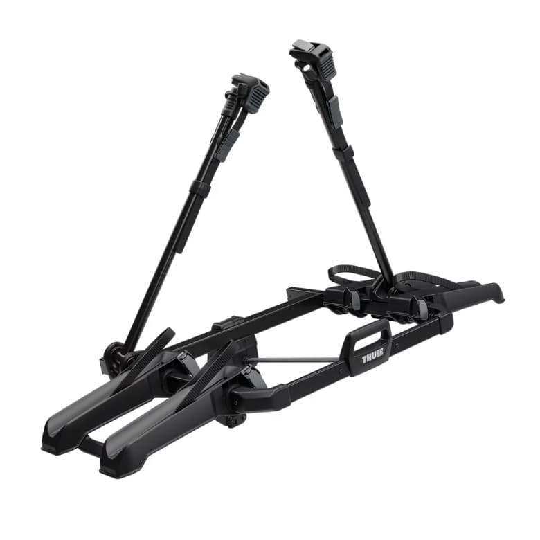 Thule OutPlace Platform Hitch 2-Bike Rack open on a white background